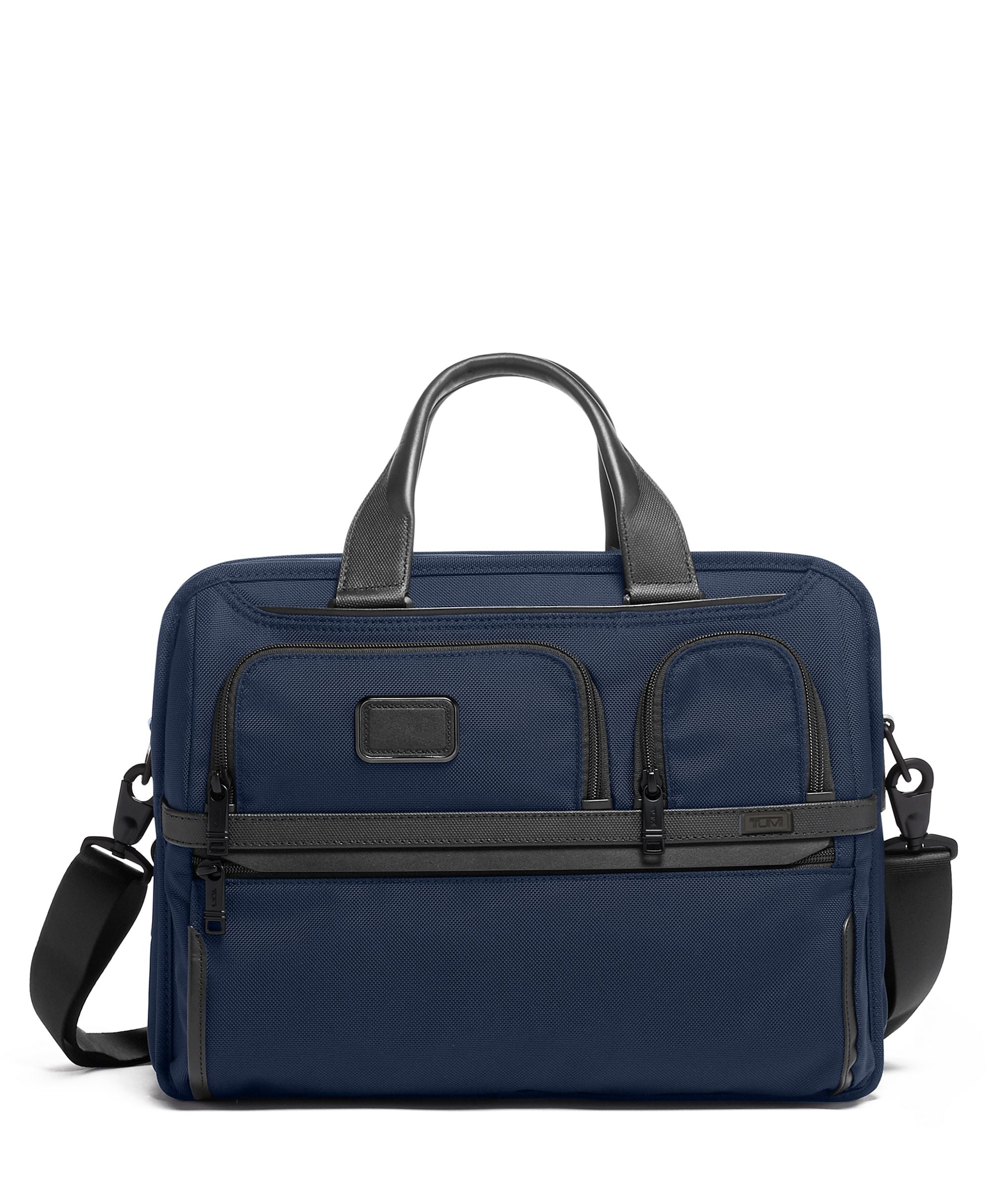 TUMI Alpha Expandable Organizer Laptop Brief - Navy – Irv's Luggage