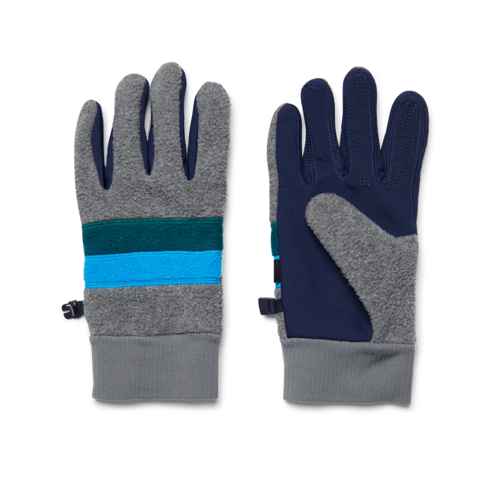 Cotopaxi Teca Fleece Gloves - Heather Grey/Deep Ocean, Sizes M-XL