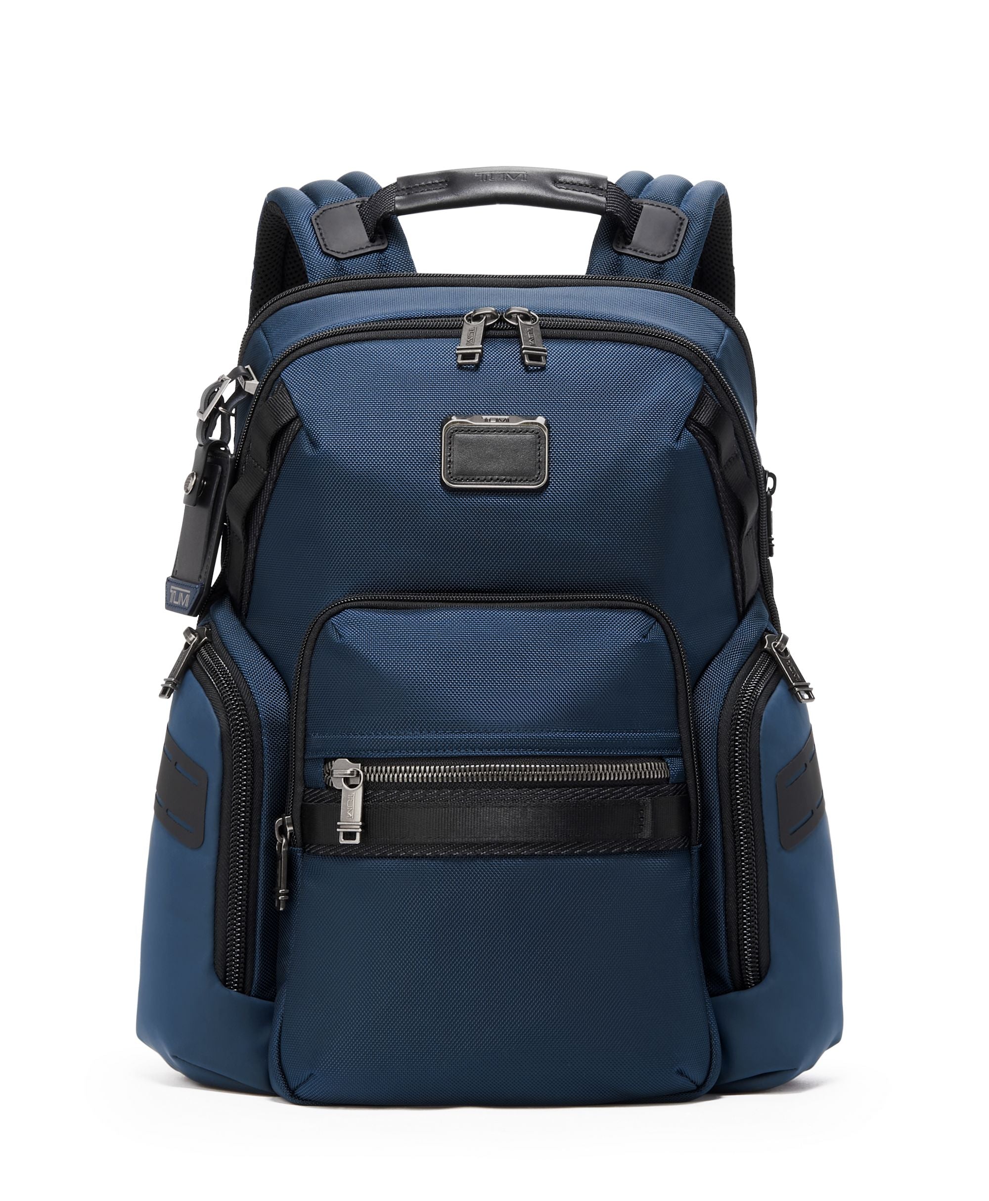 tumi alpha bravo navigation backpack Navy Crosby 7/16 in Forged PVC Its zippered expansion provides Color:black orange/orange