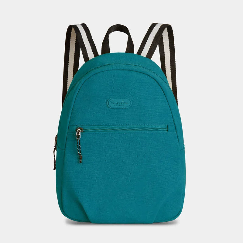 identity theft mini backpack Travelon Coastal RFID Blocking Small Backpack, Lagoon, One Size