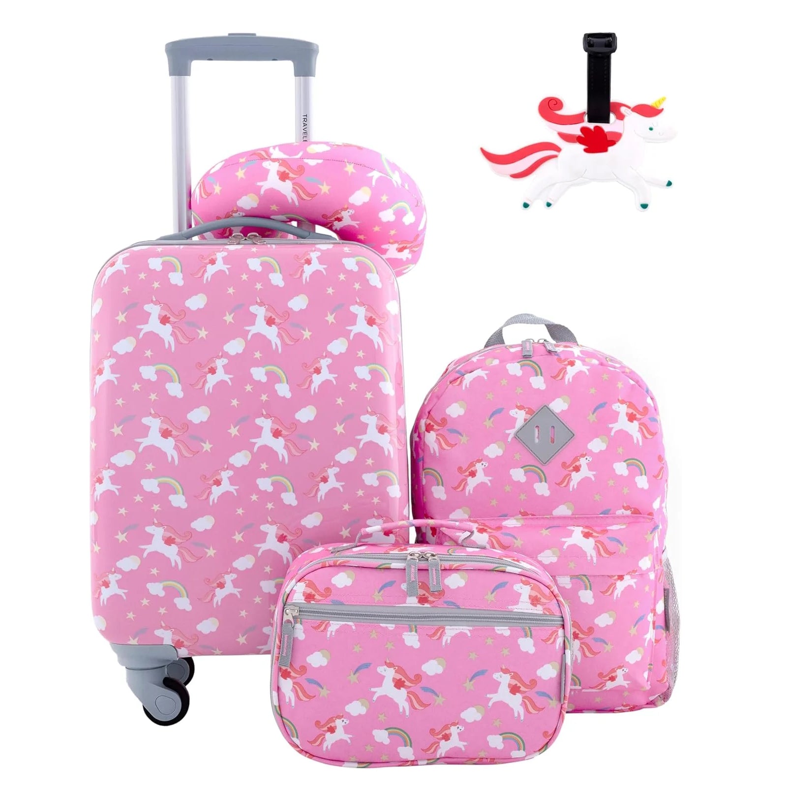 Travelers Club Kids Piece Travel Luggage Set Rainbow/Unicorn