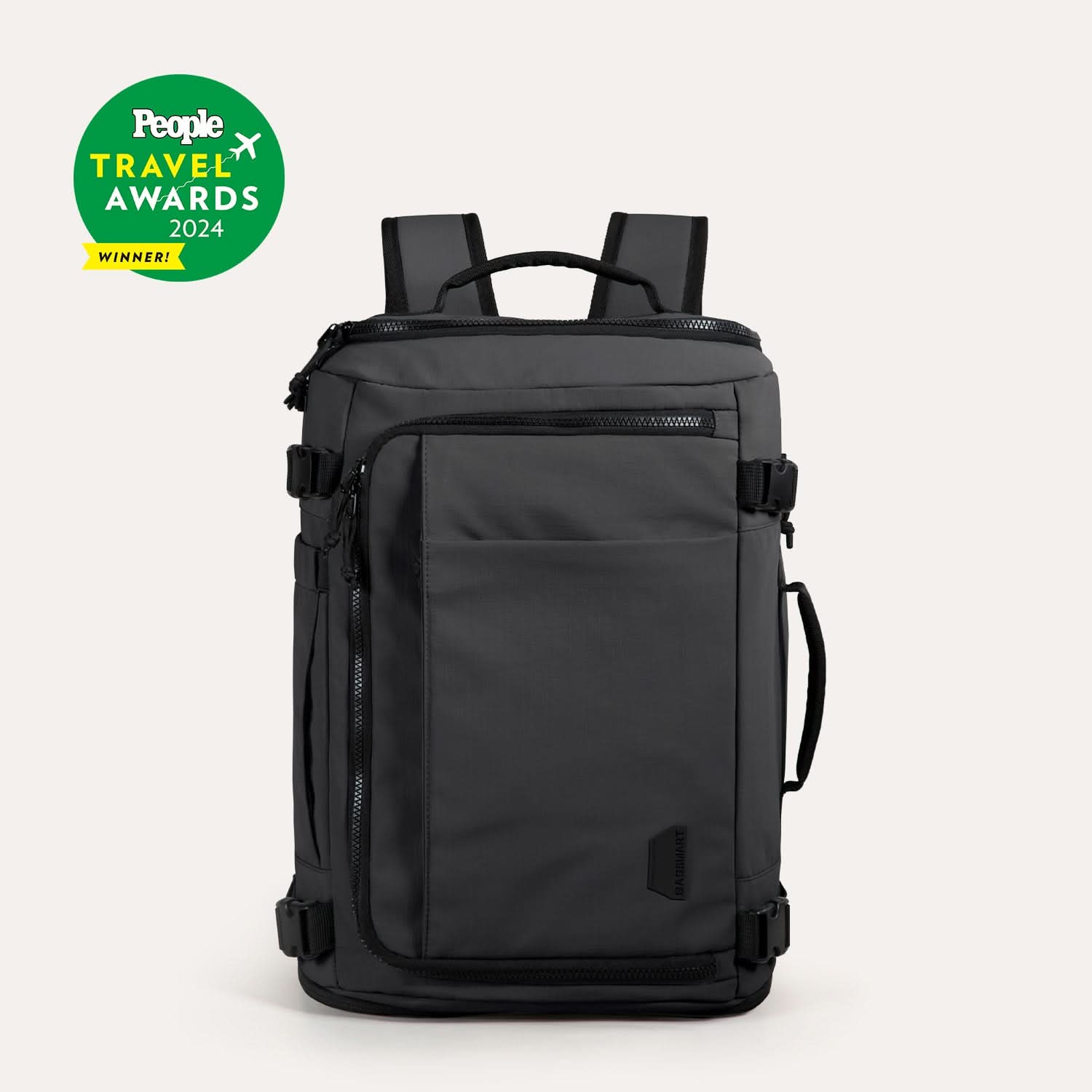 Bagsmart Blast Quick Access 28-38L Expandable Carry On Travel Backpack - Black Bagsmart Blast Quick Access 28-38L Expandable Carry On Travel Backpack - Black