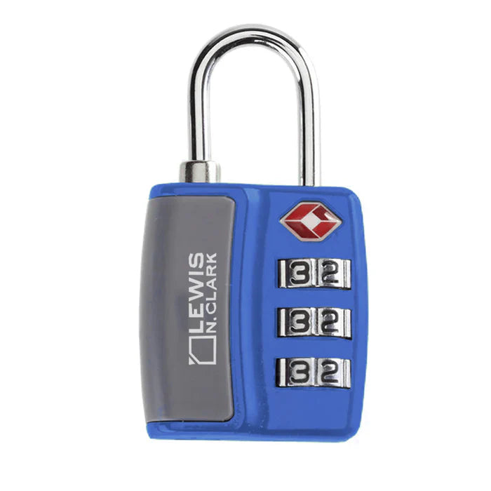 Lewis Clark Travel Sentry TSA-Approved Luggage Lock Blue