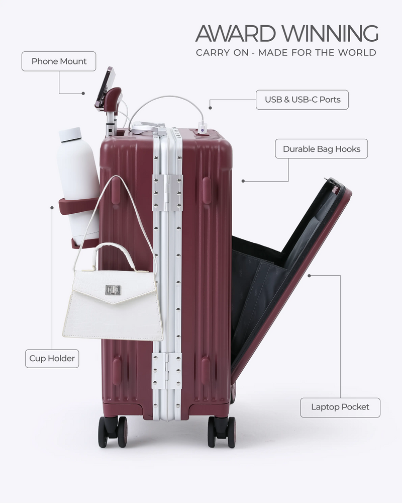 NOBL Travel Carry-On: All-in-One - Burgundy