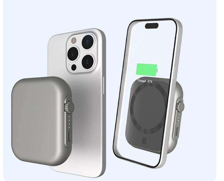 Tech Trendz 3-in-1 Wireless Charging Bank: Black
