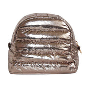 Lemonbella Cosmetic Puffer Makeup Travel Bag Metallic Gold