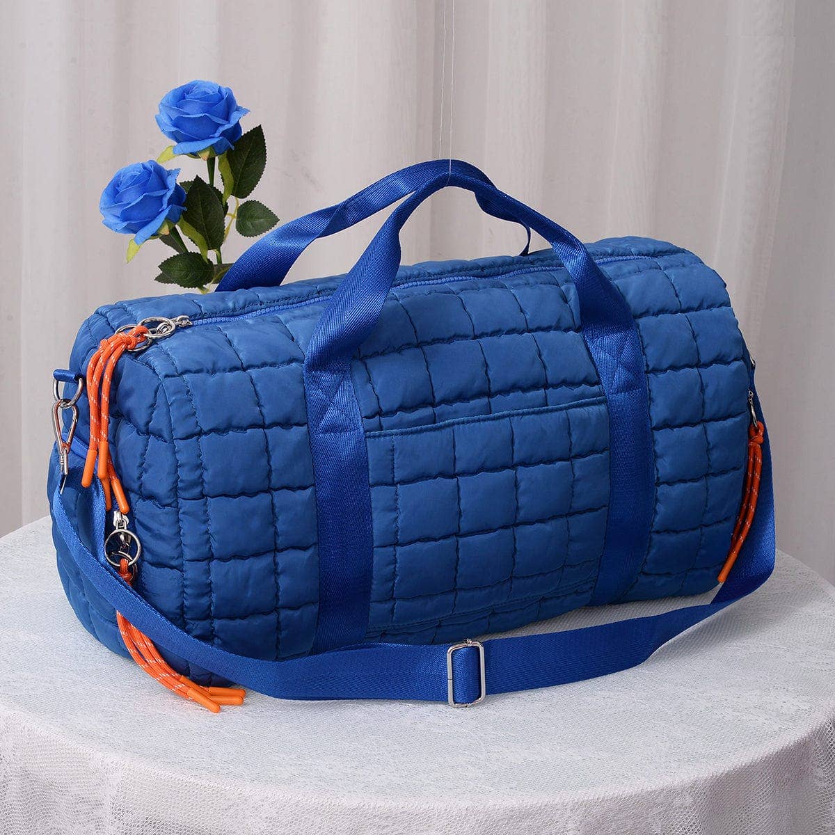 Mimi Quilted Puffer Weekender/Duffel Bag: Bubblegum