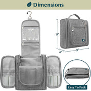 Pavilia Hanging Toiletry Bag: Heather Gray