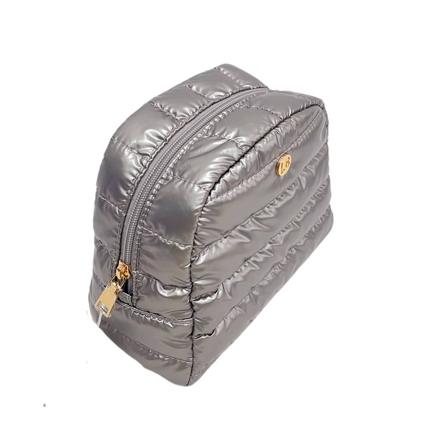 Lemonbella Cosmetic Puffer Makeup Travel Bag Pebble Gray