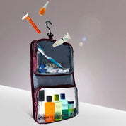 Wet/Dry 1 Quart Bag with Bottles and Jars - Burgundy