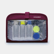 Wet/Dry 1 Quart Bag with Bottles and Jars - Burgundy