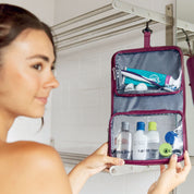 Wet/Dry 1 Quart Bag with Bottles and Jars - Burgundy