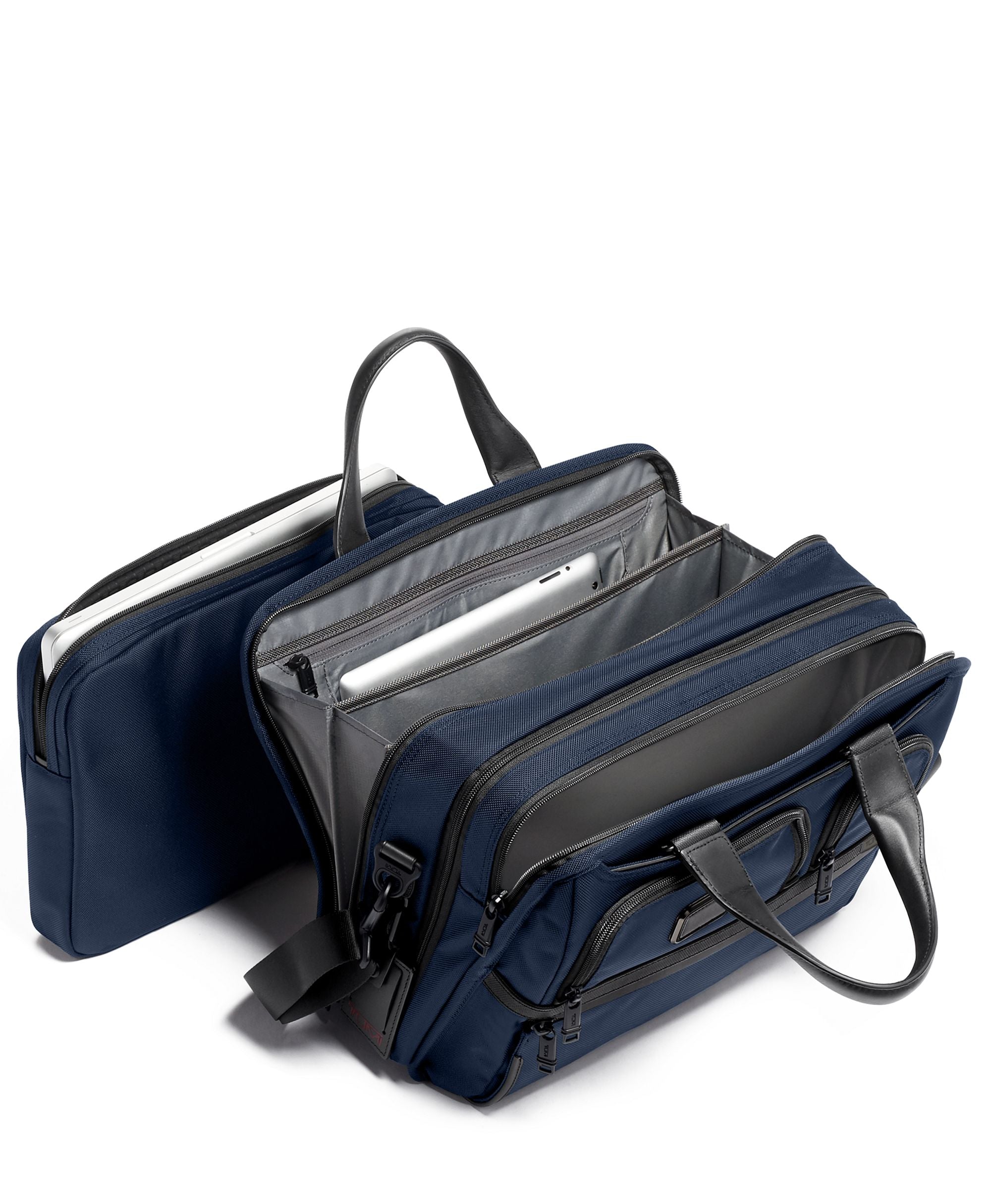 TUMI Alpha Expandable Organizer Laptop Brief - Navy – Irv's Luggage
