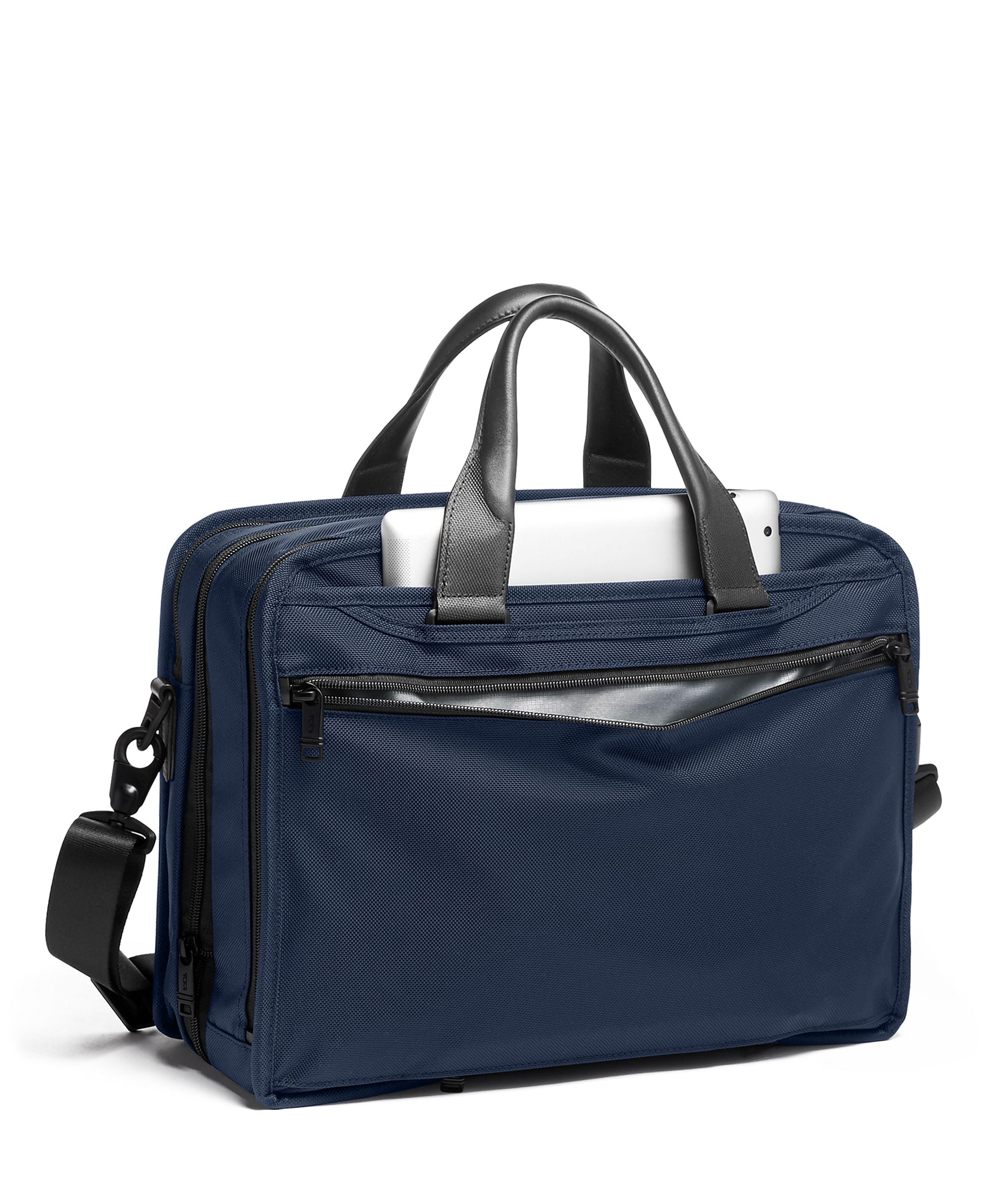 TUMI Alpha Expandable Organizer Laptop Brief - Navy – Irv's Luggage