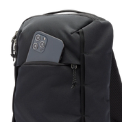 Cotopaxi Todo 8L Sling - Cotopaxi  Black Front Side View showing front aippered pocket 