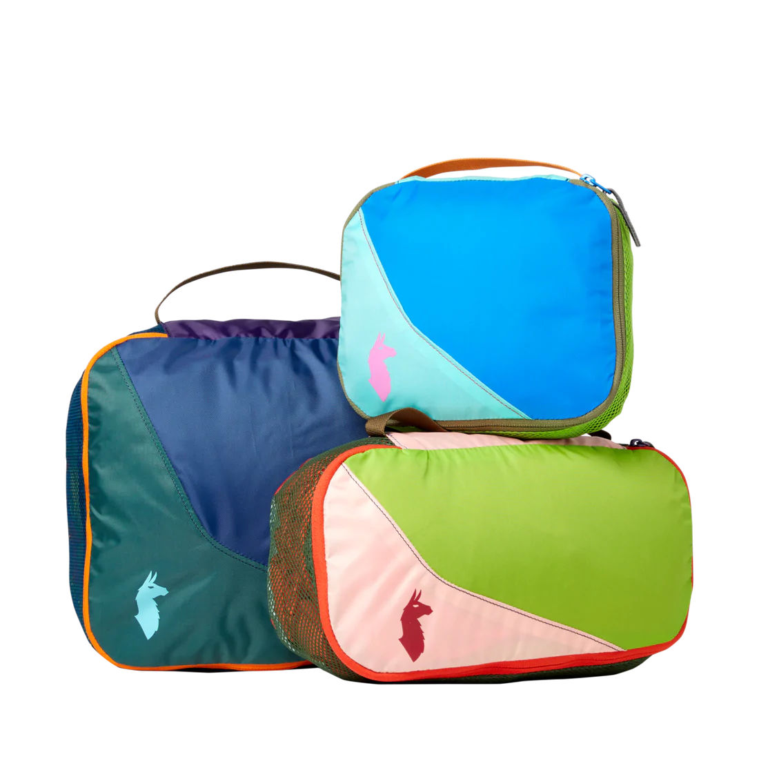Cotopaxi Cubos Set of 3 Travel Packing Cubes - Unique Multi Colors