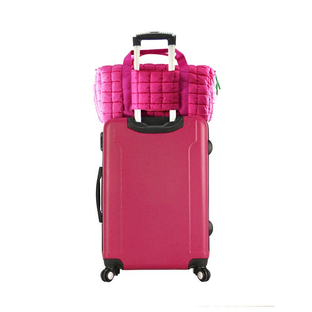 MiMi Quilted Puffer Weekender/Duffel Bag: Teal