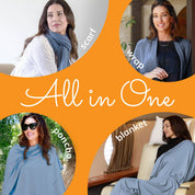 The Wayfarer Travel Wrap UPF 50+ - Serenity Blue