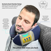 Travelon Transit Premium Neck Pillow - Navy/Gray