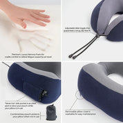 Travelon Transit Premium Neck Pillow - Navy/Gray