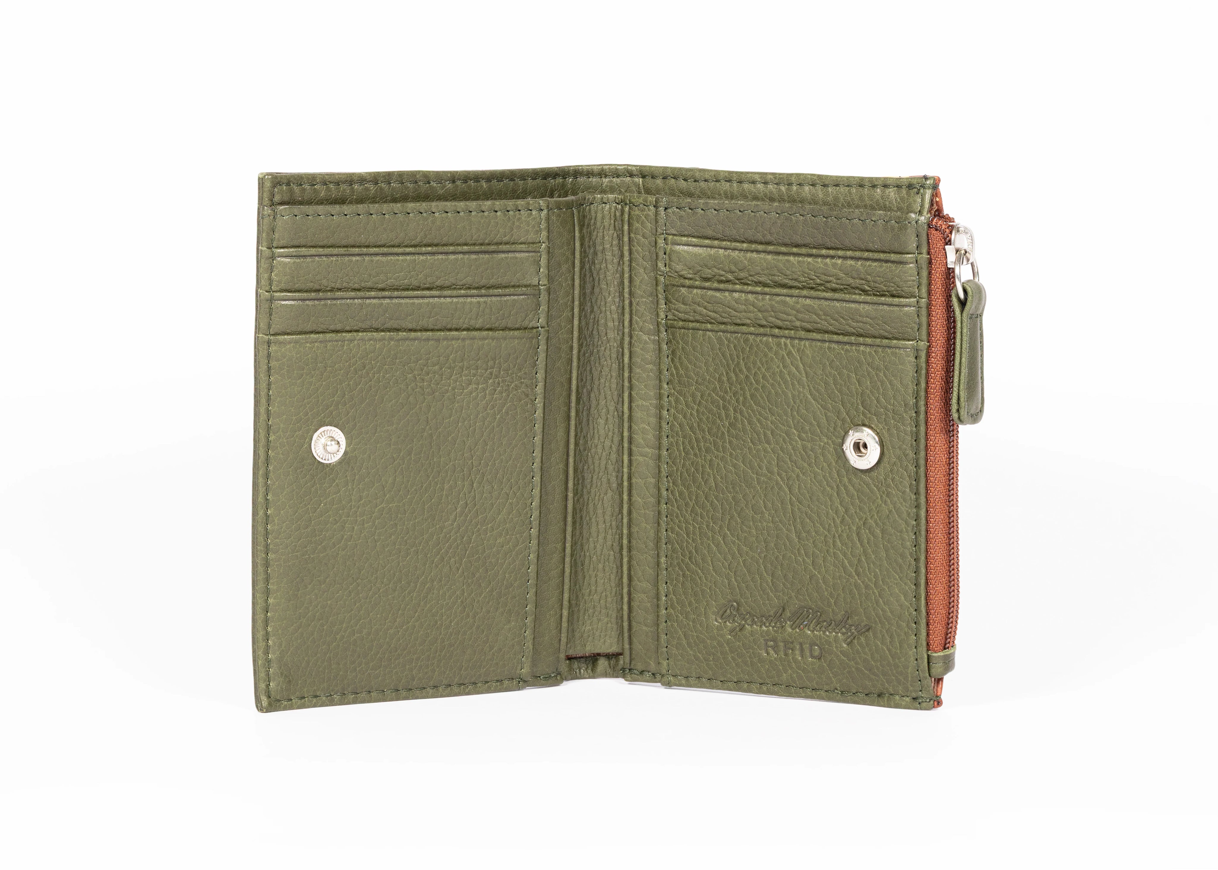 Osgoode Marley RFID Leather Medium Bi-Fold Snap Wallet - Black Multi