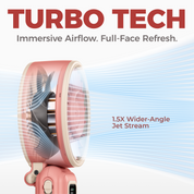 DiveBlues Turbo Wind Handheld Fan, Blow Dryer Power - Pink