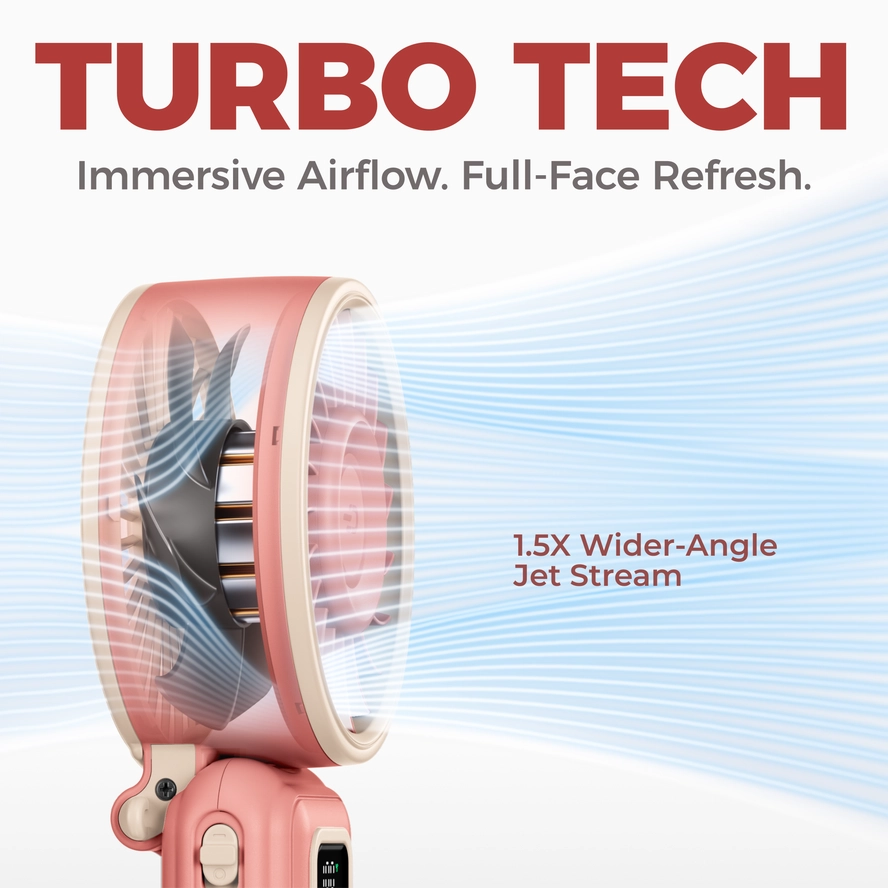 DiveBlues Turbo Wind Handheld Fan, Blow Dryer Power - Green