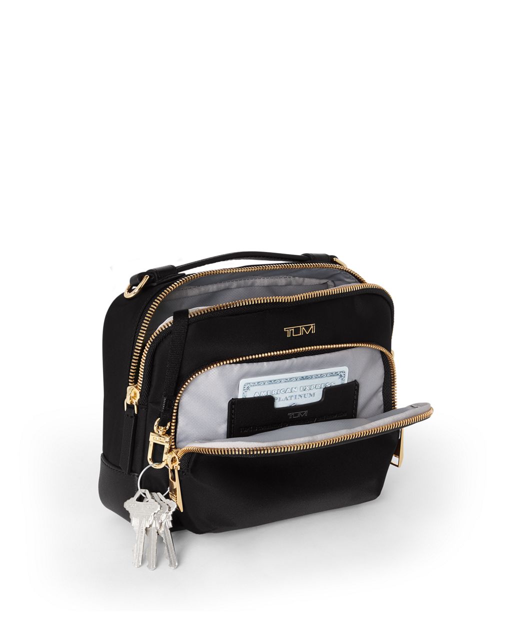 TUMI Voyageur Teghan Crossbody - Black/Gold