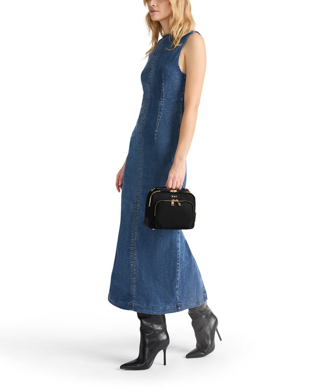 TUMI Voyageur Teghan Crossbody - Black/Gold
