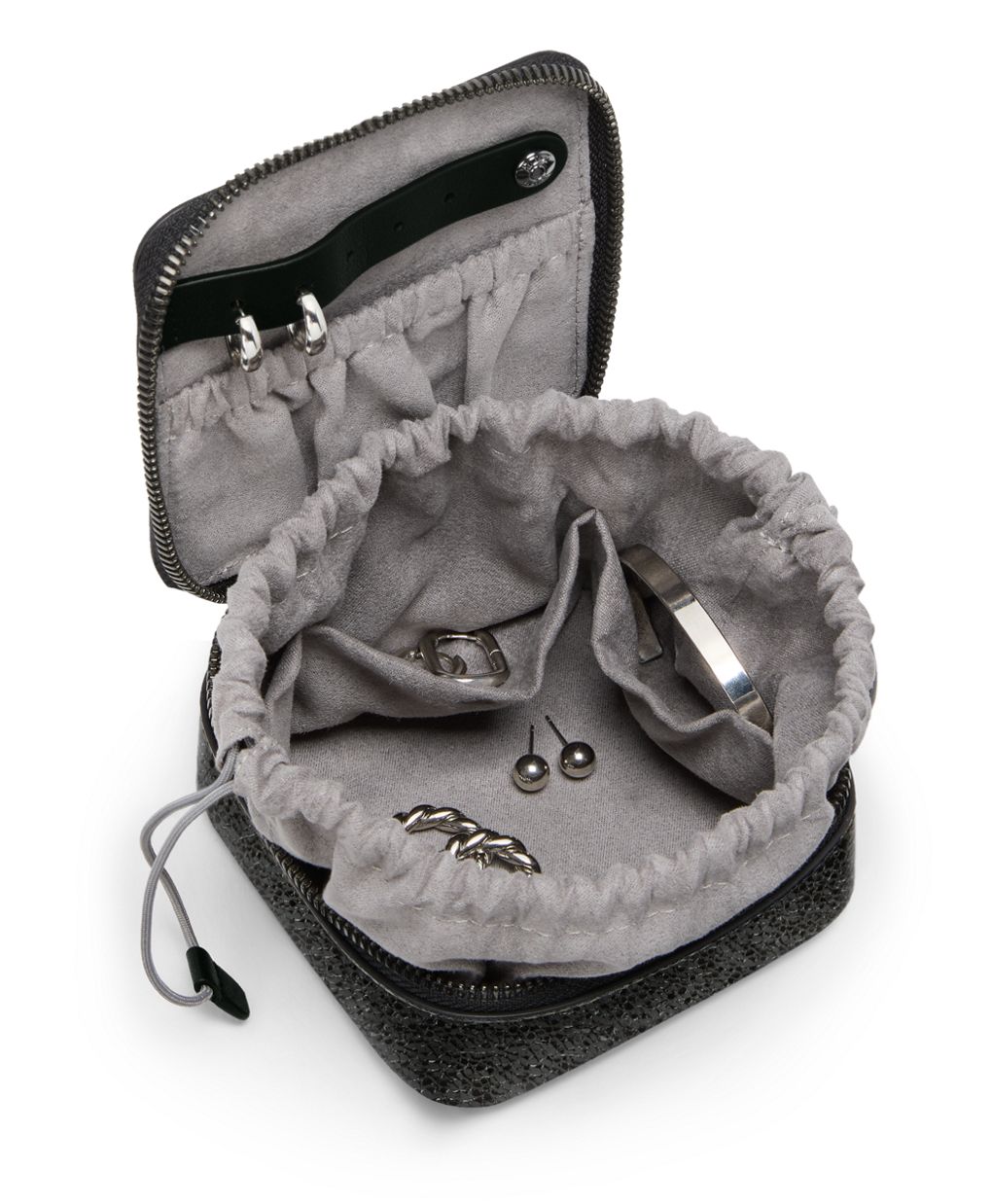 TUMI Belden Leather Jewelry Case -  Shiny Black