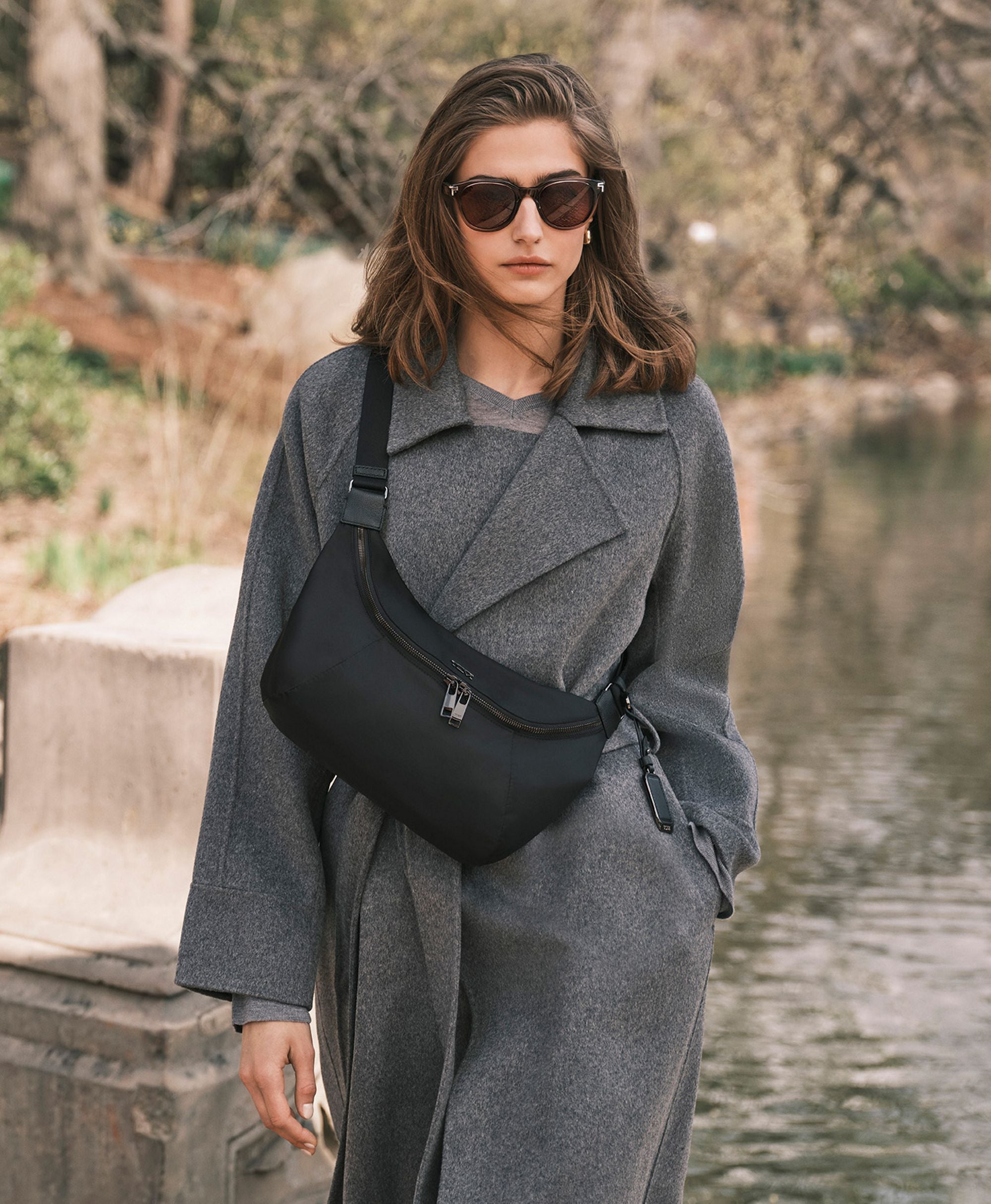 Tumi Voyageur Alabama Crossbody/Sling - Black/Gunmetal