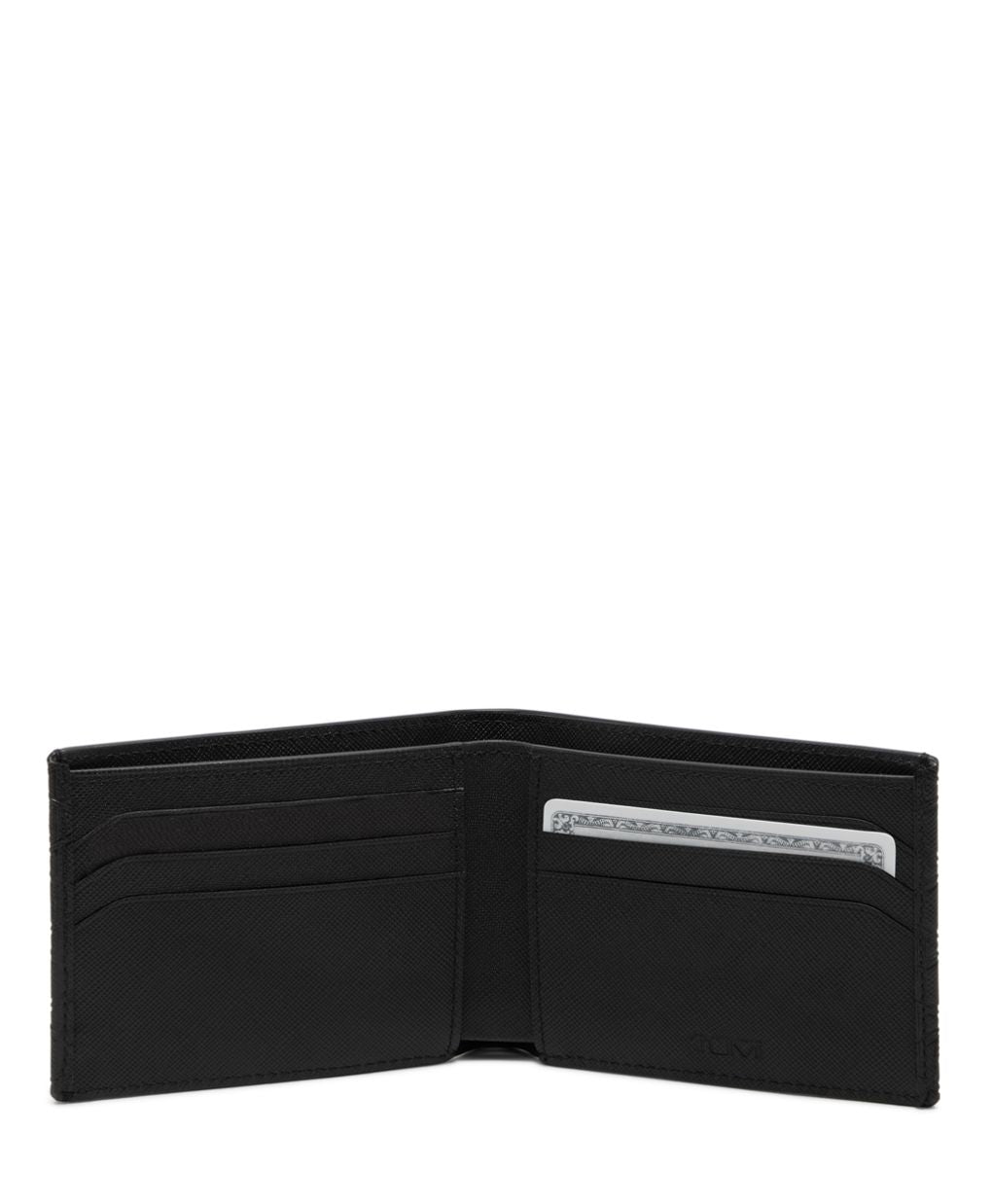 TUMI Nassau Double Billfold - Black Textured Monogram