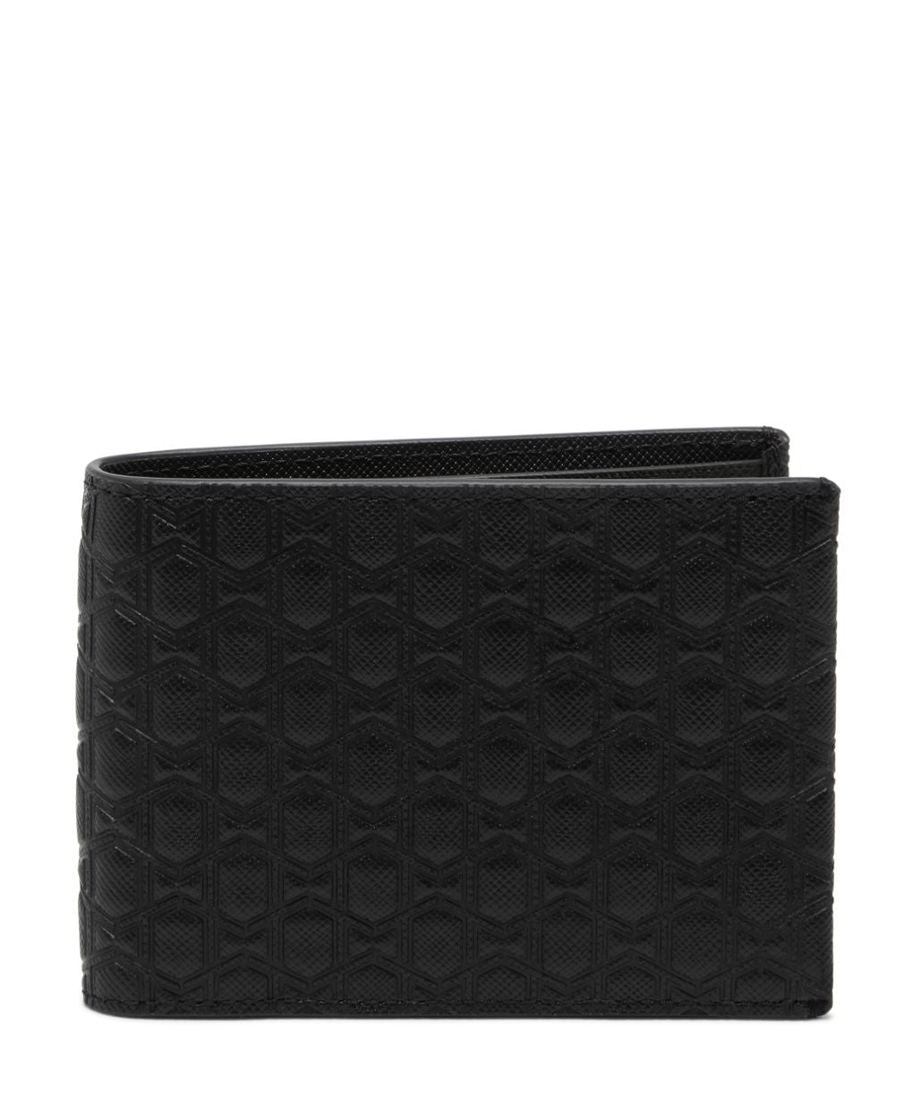 TUMI Nassau Double Billfold - Black Textured Monogram