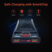 Hypergear 10,000mAh ClearCharge Transparent Fast Charge Power Bank with 20W USB-C PD