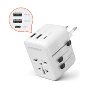 Hypergear WorldCharge Universal Travel Adapter with USB-C - White