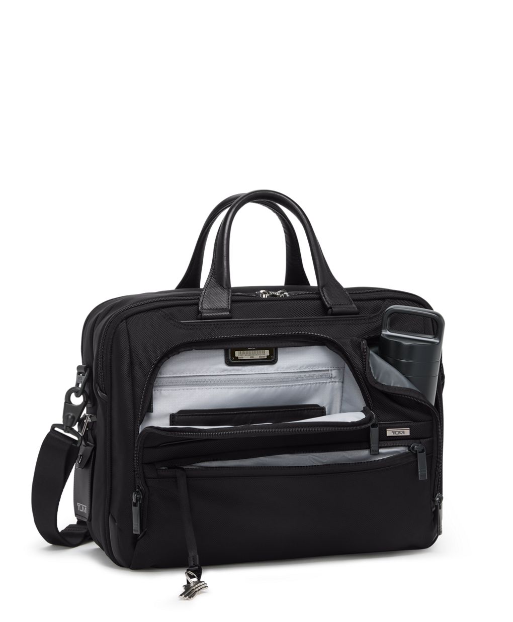 TUMI ALPHA Medium 15" Expandable Briefcase - Black