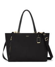 TUMI Voyageur Valetta Large Tote - Black/Gold