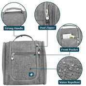 Pavilia Hanging Toiletry Bag: Heather Gray