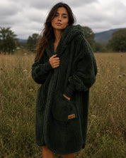 Nordic Beach Wrap Long - Midnight Green