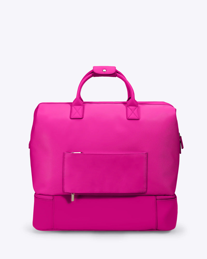 NOBL Travel Drop Bottom Weekender Bag - Hot Pink