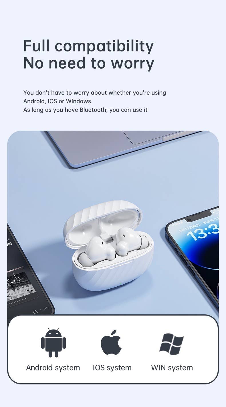 Tech Trendz Real-Time AI Translating Wireless Earbuds - Black