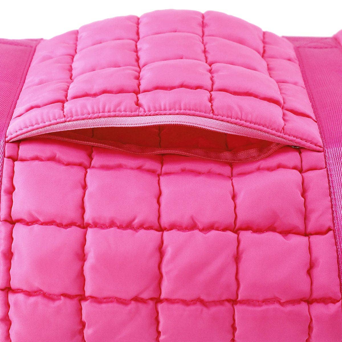 Mimi Quilted Puffer Weekender/Duffel Bag: Navy