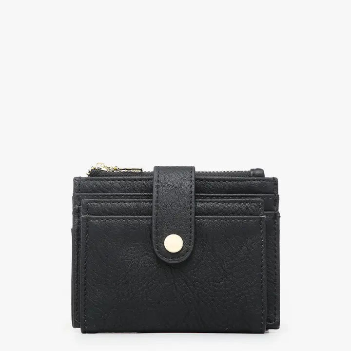 Jen & CO. Sam Mini Snap Wallet/Card Holder - Black – Irv's Luggage