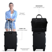 NOBL Travel Drop Bottom Weekender Bag - Jet Black