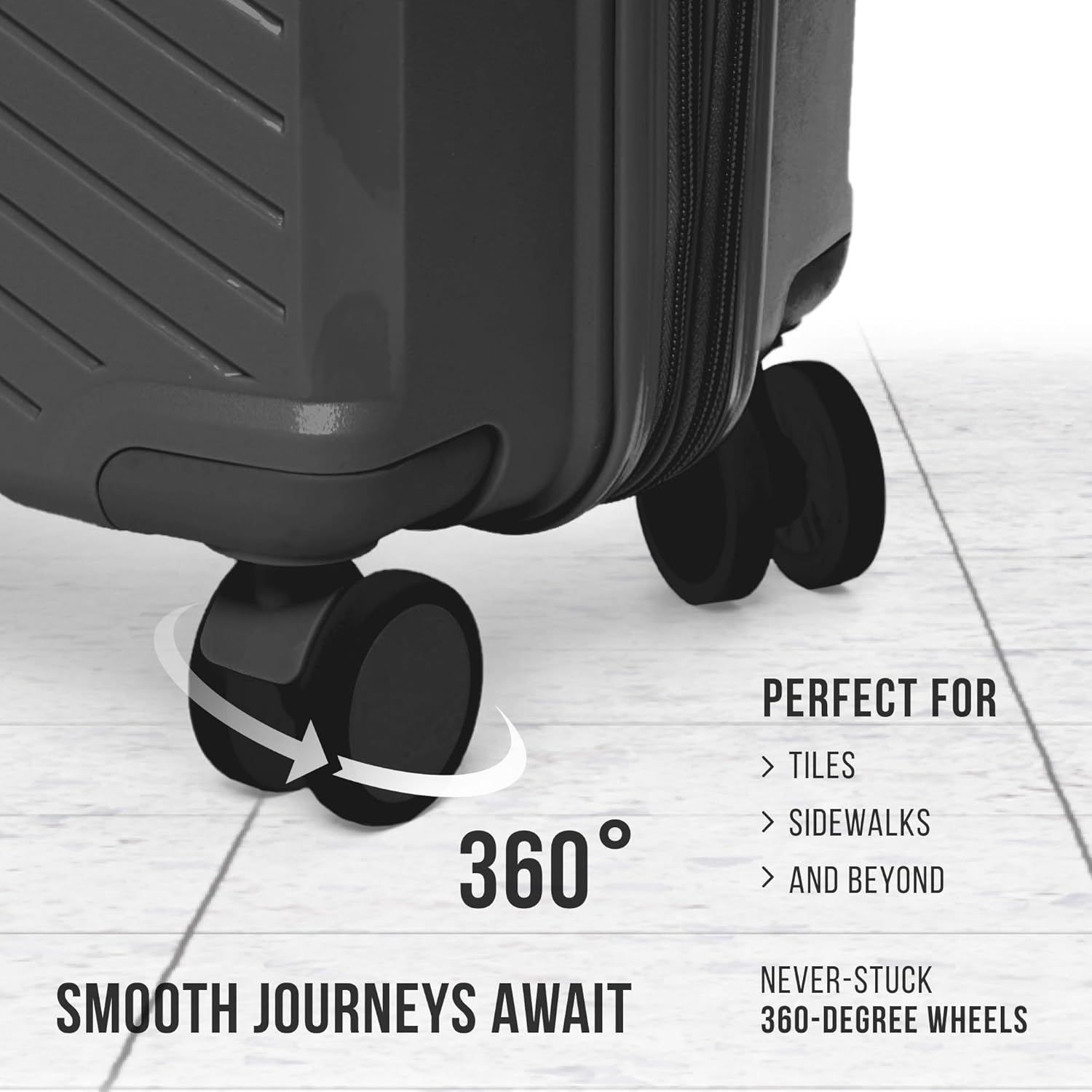 Feelway Luggage 20" Expandable Carry On - Black