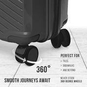 Feelway Luggage 20" Expandable Carry On - Black
