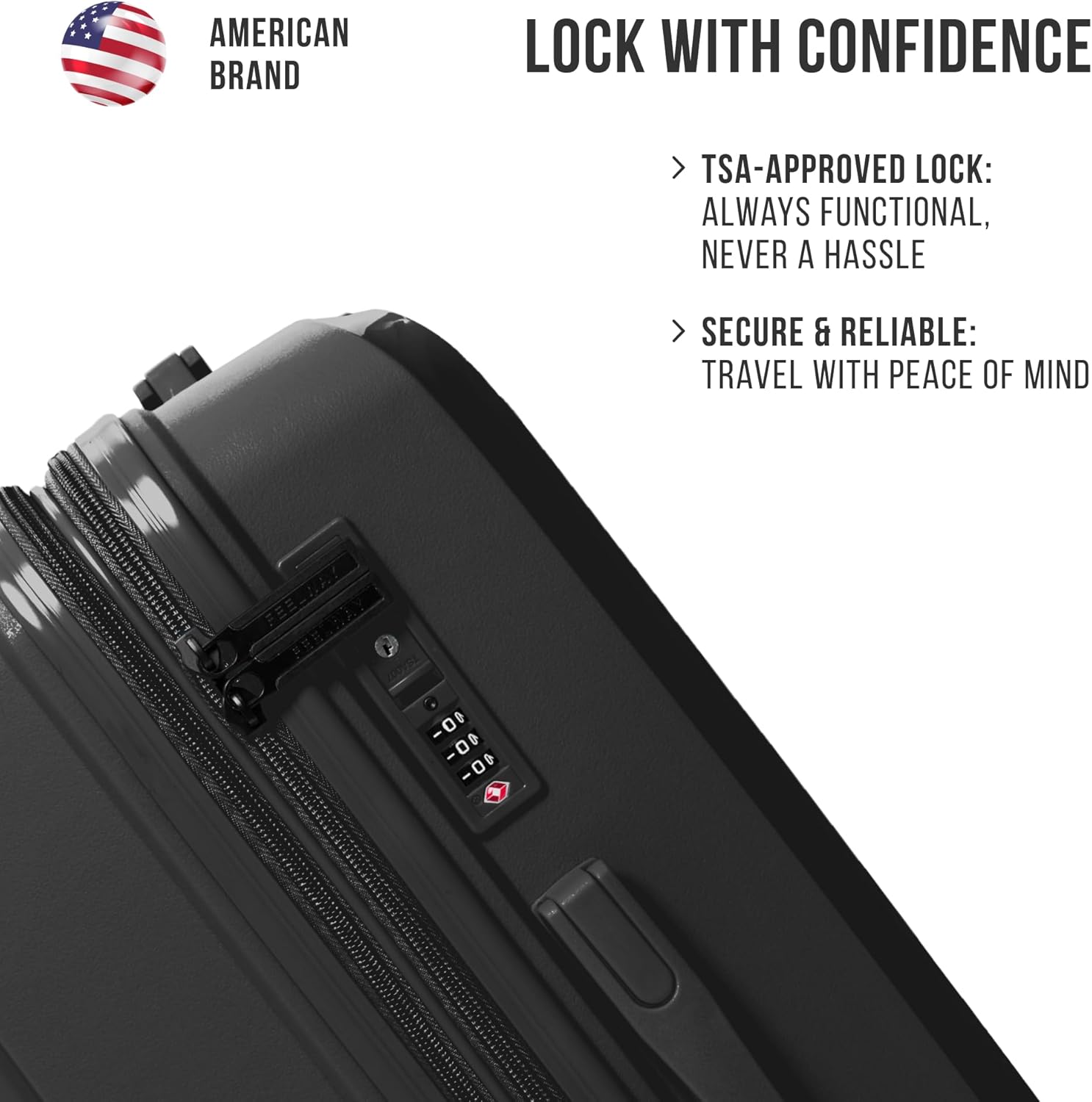 Feelway Luggage 20" Expandable Carry On - Black