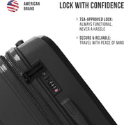 Feelway Luggage 20" Expandable Carry On - Black