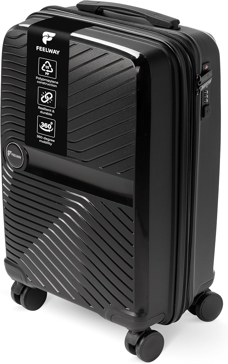 Feelway Luggage 24" Expandable Spinner - Black