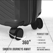 Feelway Luggage 24" Expandable Spinner - Black